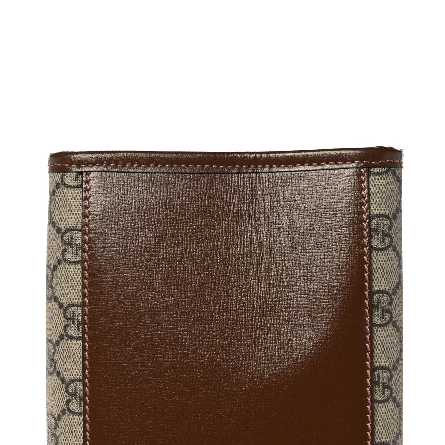 GG Supreme Monogram Azalea Calfskin Medium Retro Interlocking G Tote Bag Beige Ebony Brown Sugar