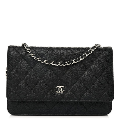 Chanel Caviar Quilted Wallet on Chain WOC Black 1 of 12