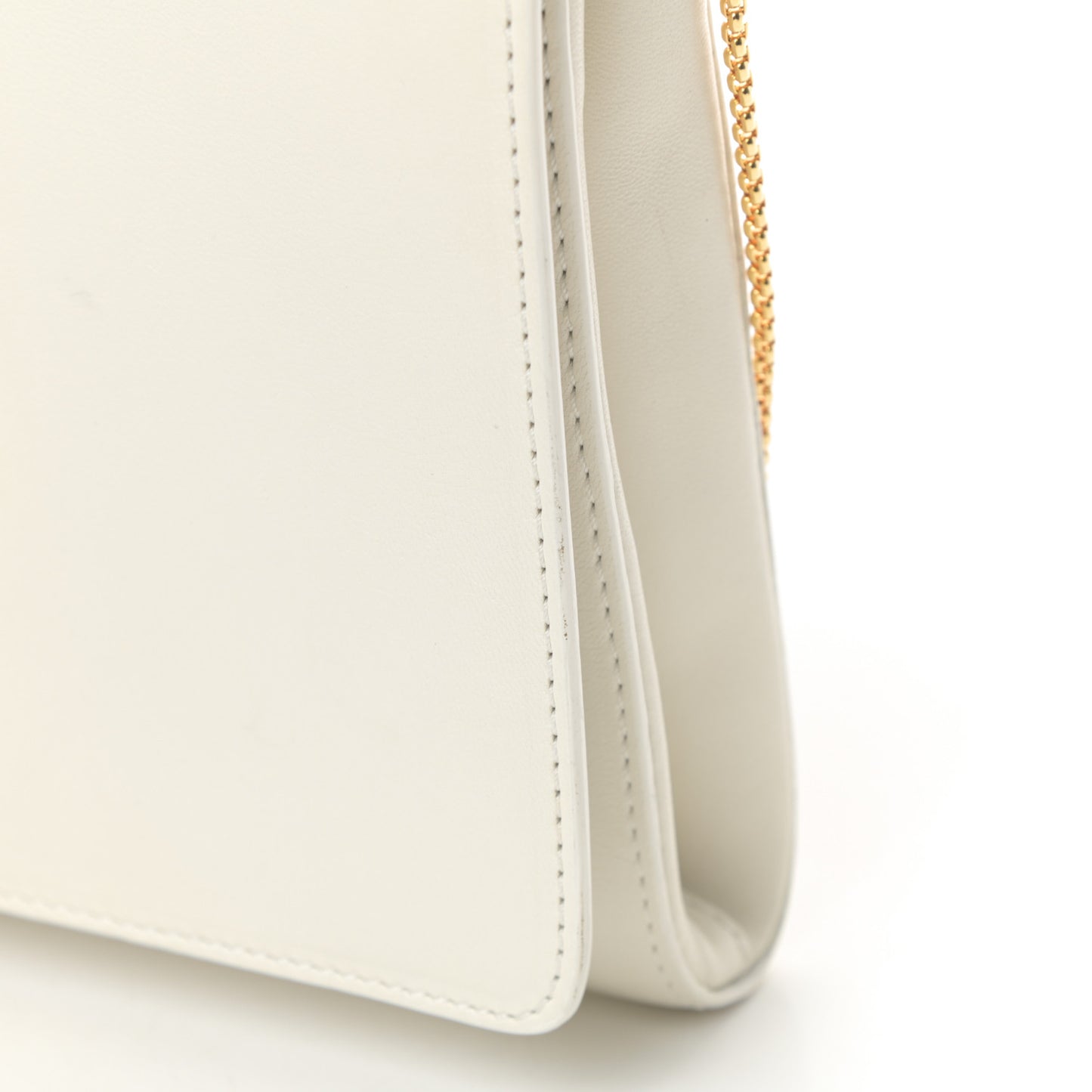 Calfskin Palazzo Chain Evening Bag White