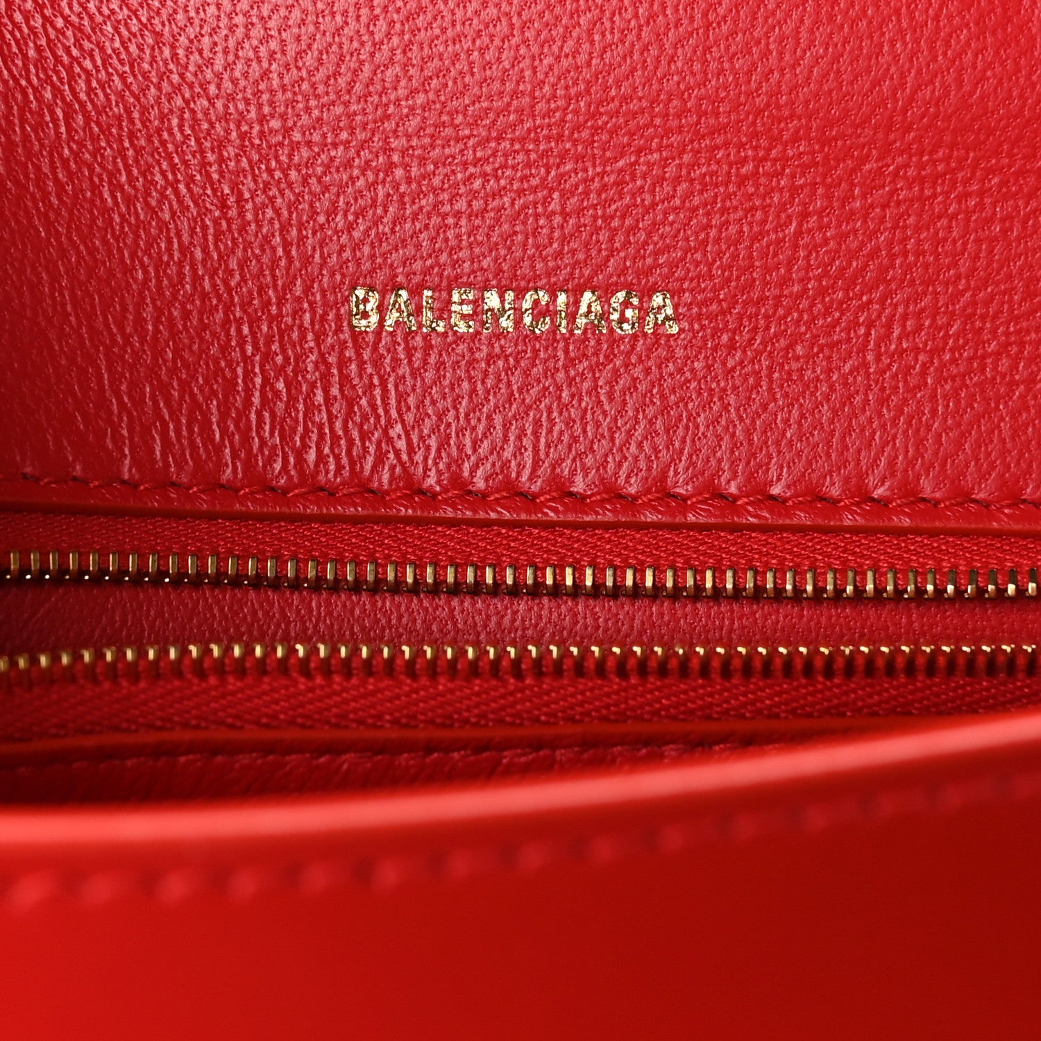 Balenciaga Shiny Box Calfskin Small Hourglass Top Handle Bag Bright Red 6 of 11