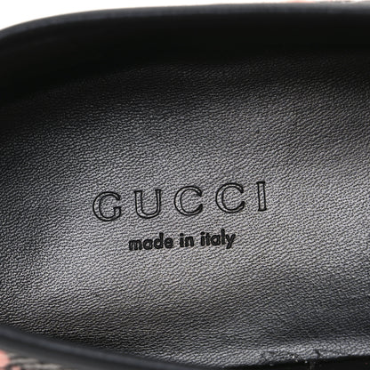Gucci Tweed Check Horsebit Womens Jordaan Loafers 37 Black Pink Multicolor 9 of 11