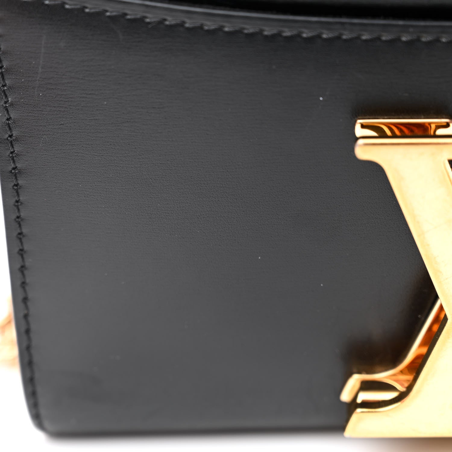 Louis Vuitton Calfskin Chain Louise MM Black 13 of 15