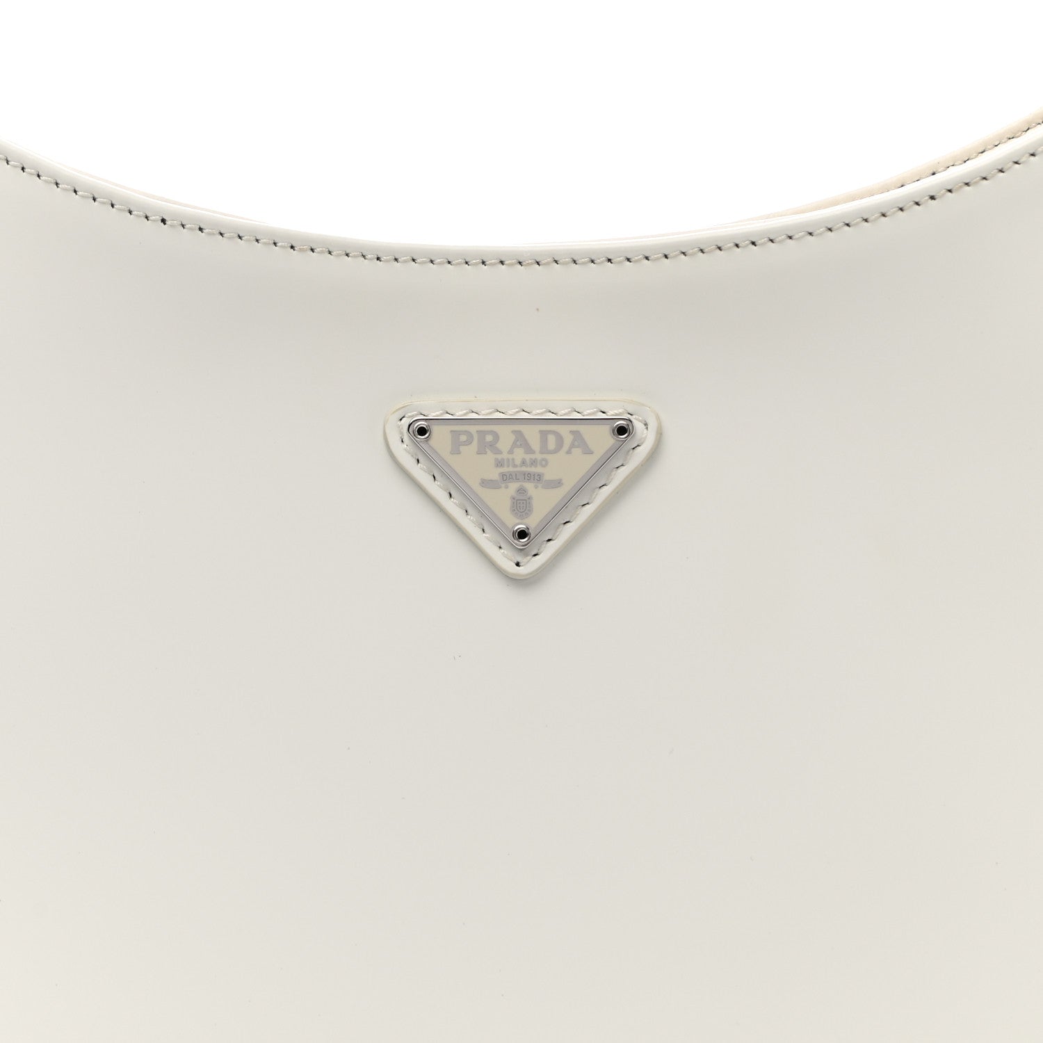 Prada Spazzolato Cleo Shoulder Bag White 8 of 11