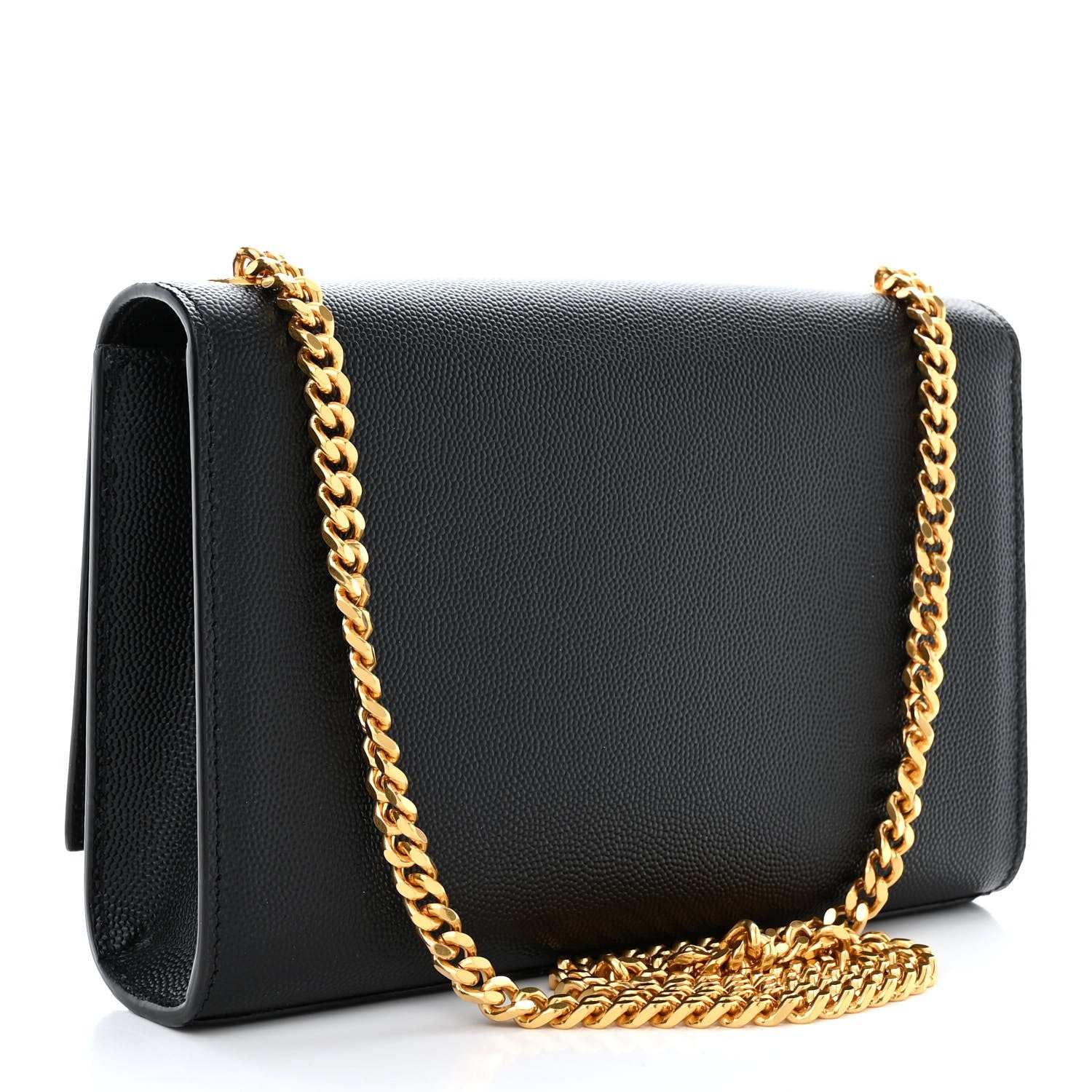 Saint Laurent Grain De Poudre Small Classic Monogram Kate Satchel Black 3 of 12