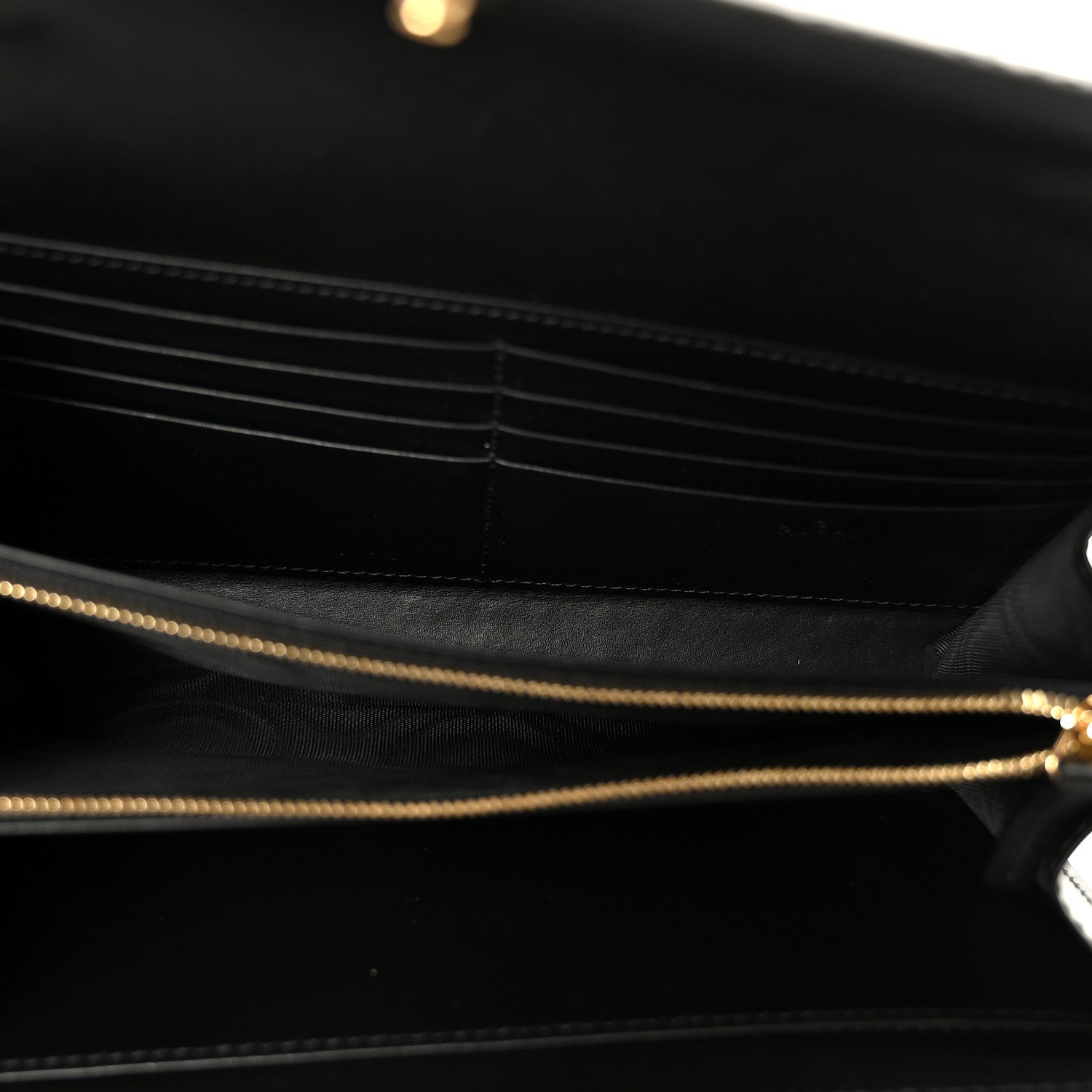 Gucci Calfskin GG Debossed Chain Wallet Black 5 of 10