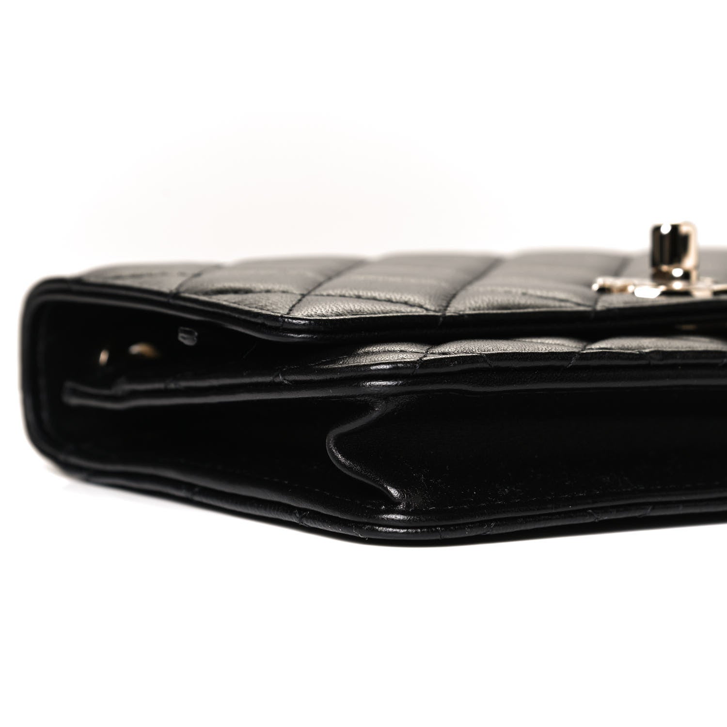 Chanel Lambskin Quilted Trendy CC Wallet On Chain WOC Black 9 of 14