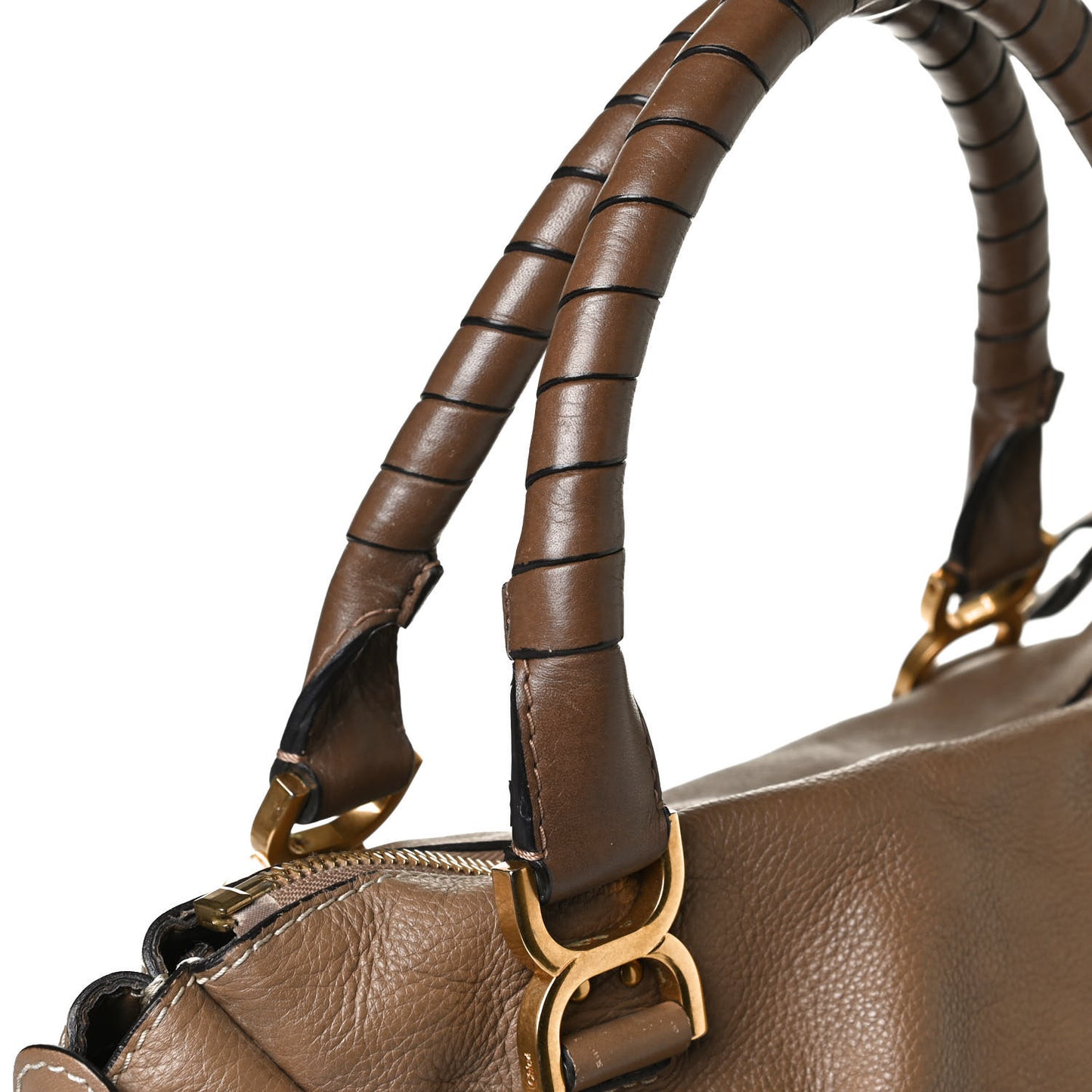 Calfskin Large Marcie Satchel Nut