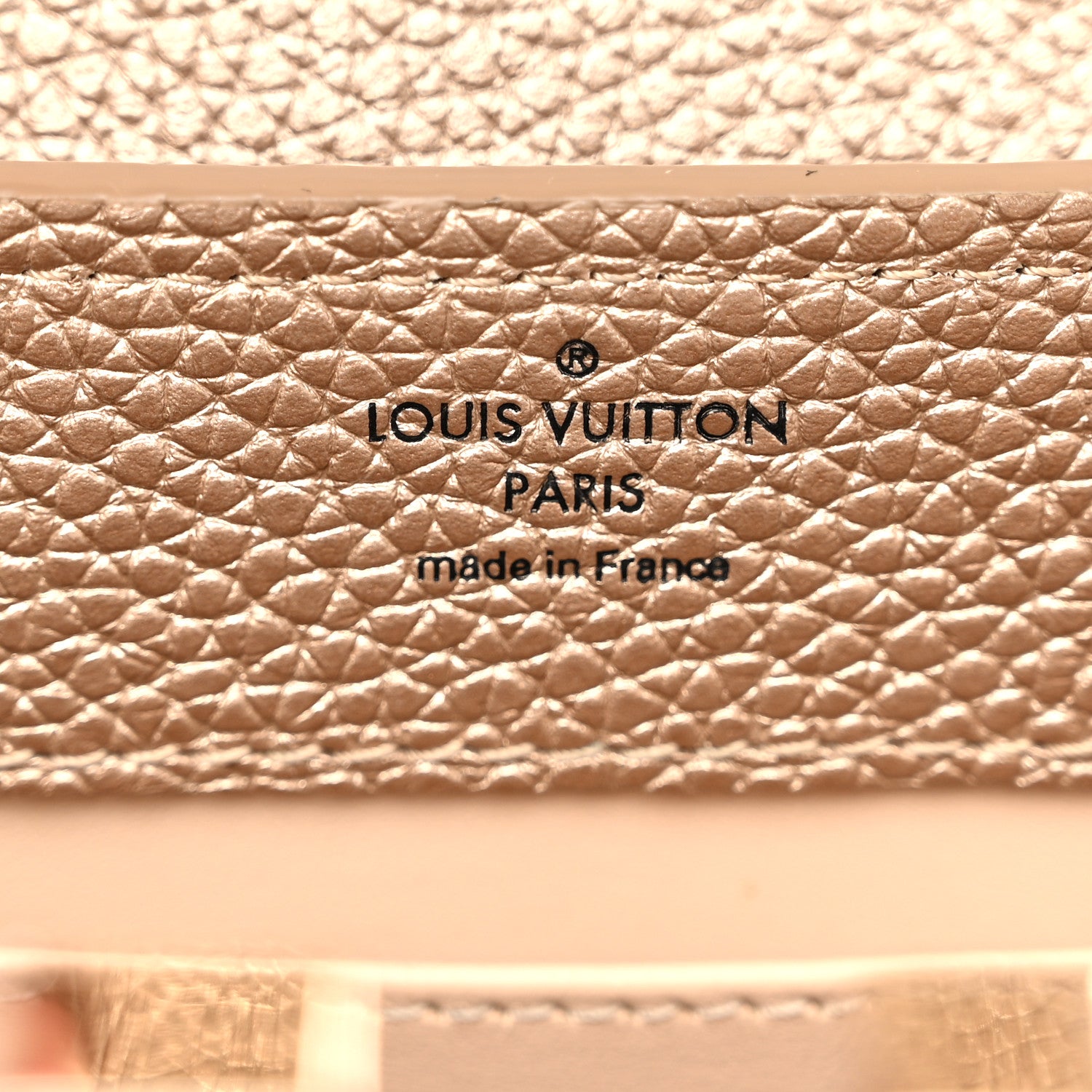 Louis Vuitton Metallic Taurillon Embellished Flower Crown Mini Capucines Gold 6 of 9