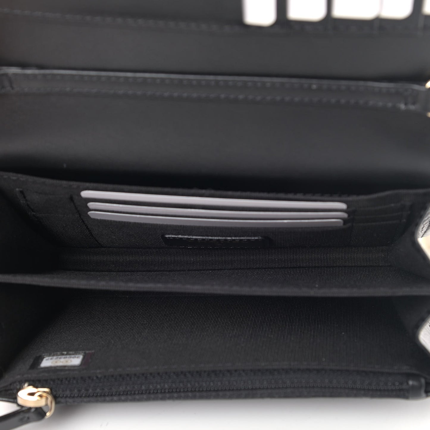 Calfskin Quilted Mini Maxi Pearls Wallet On Chain WOC Black