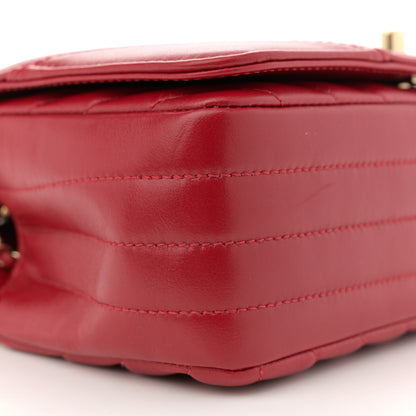 Chanel Calfskin Chevron Quilted Mini Statement Flap Red 9 of 13