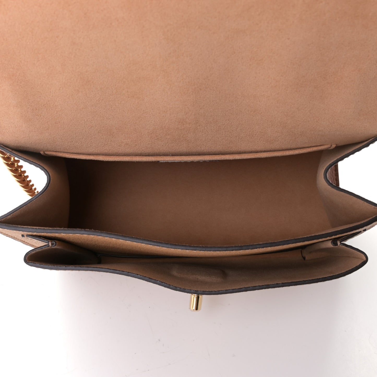 Soft Calfskin Mylockme Chain Bag BB Arizona Quartz Caramel