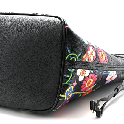 Louis Vuitton LV X TM Empreinte Flowers Neverfull MM Black 9 of 9