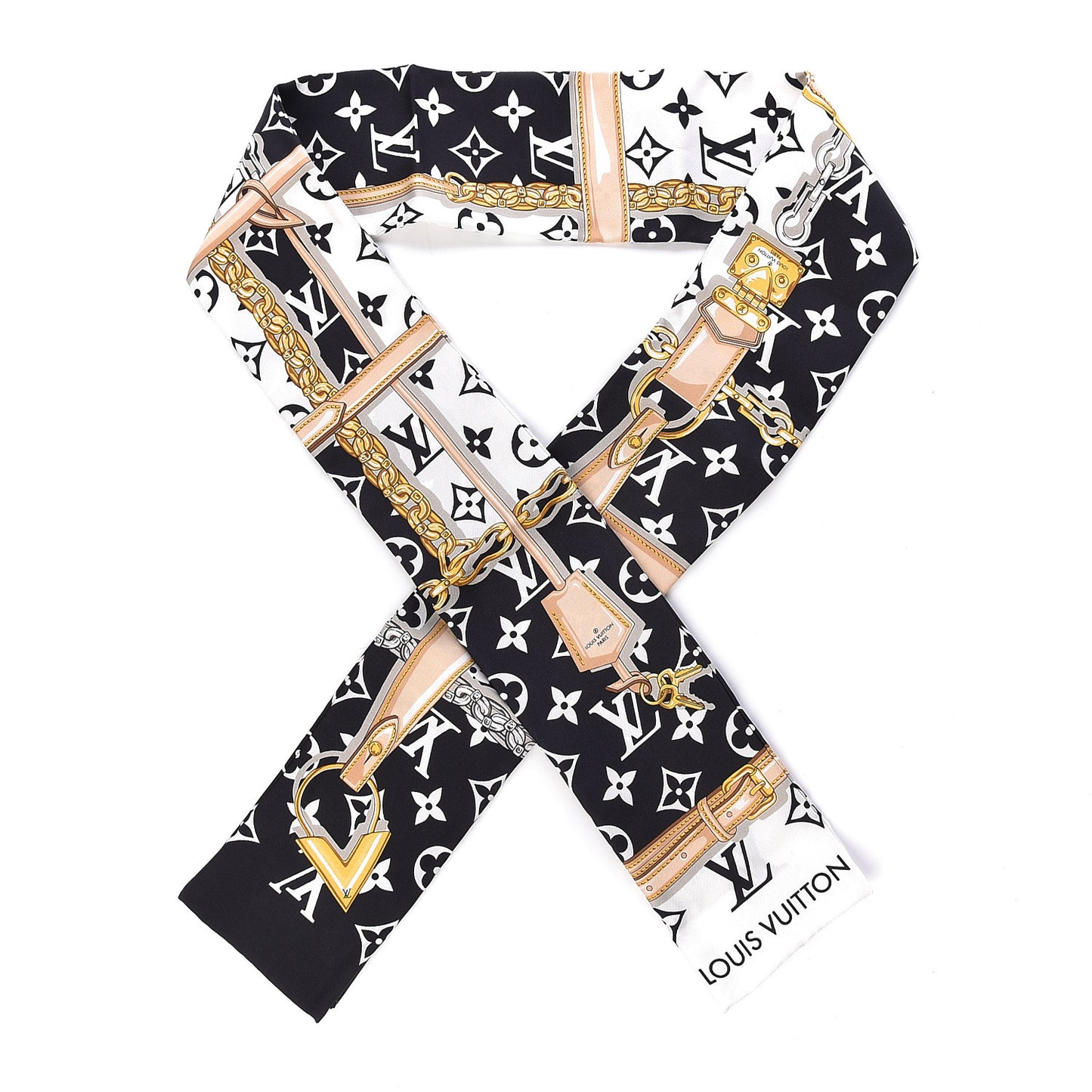 Silk Monogram Confidential Bandeau Black