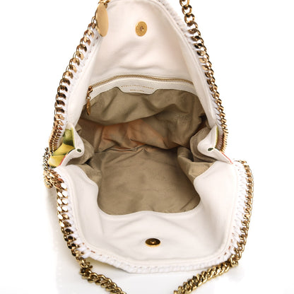Stella McCartney Cotton Canvas Fruit Print Small Falabella Fold Over Tote White 5 of 8