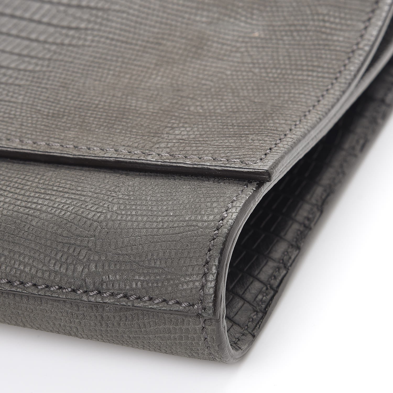 Saint Laurent Lizard Calfskin Embossed Classic Y Clutch Black 14 of 14