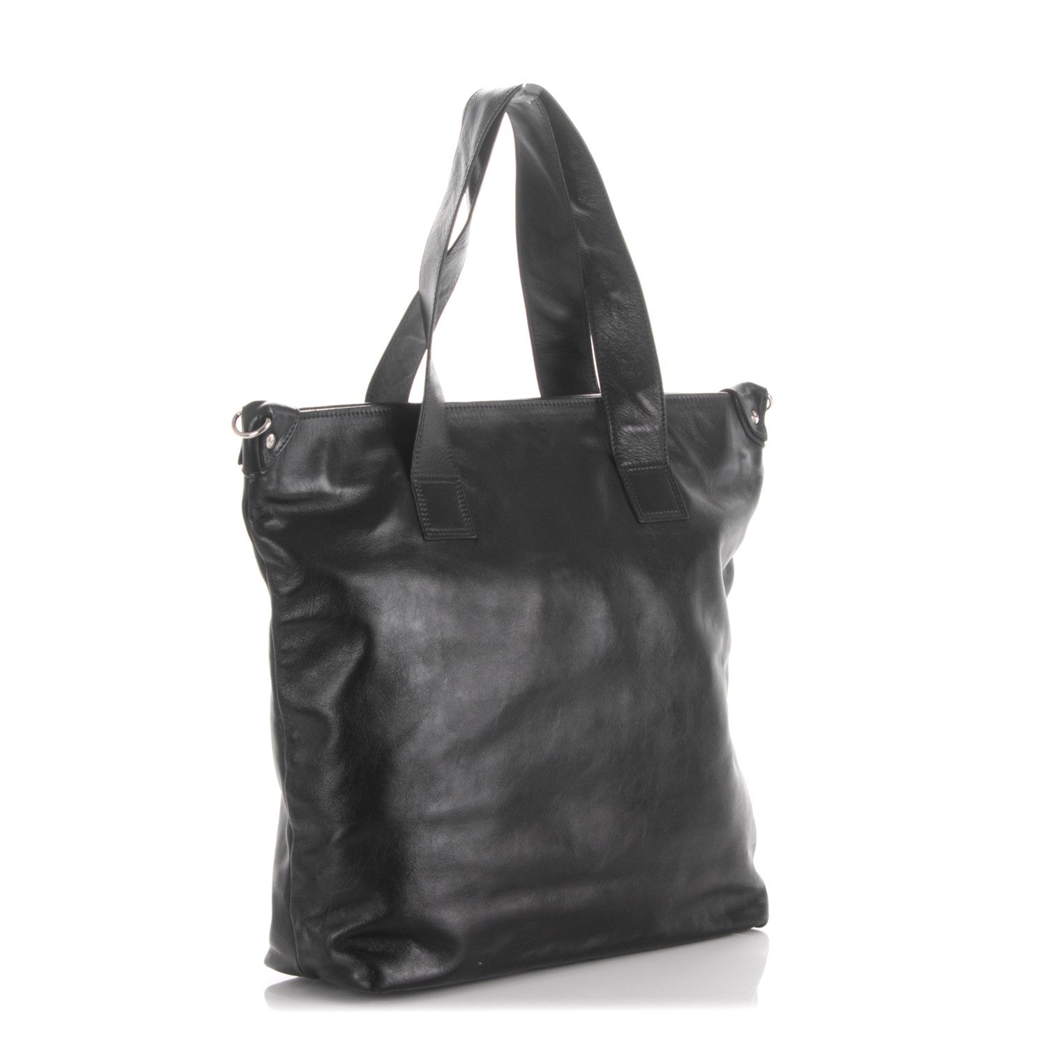 Chanel Lambskin North South Edgy Tote Black 3 of 7