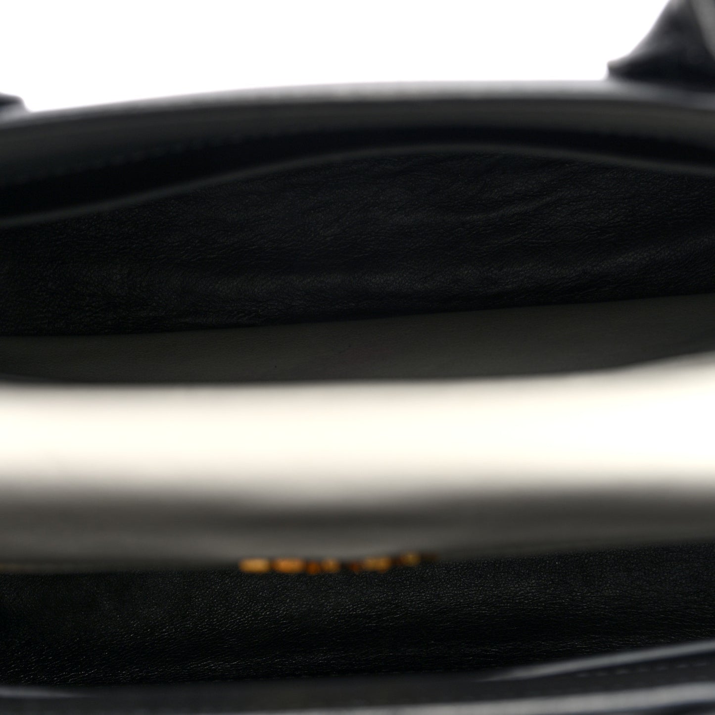 Saffiano City Calfskin Mini Bibliothèque Top Handle Black White