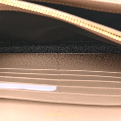 Saint Laurent Grain De Poudre Matelasse Chevron Monogram Chain Wallet Nude Powder 6 of 10