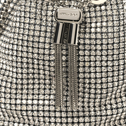 Jimmy Choo Satin Crystal Embellished Micro Bon Bon Bag Silver 8 of 11