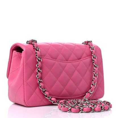 Chanel Lambskin Quilted Mini Rectangular Flap Pink 3 of 10