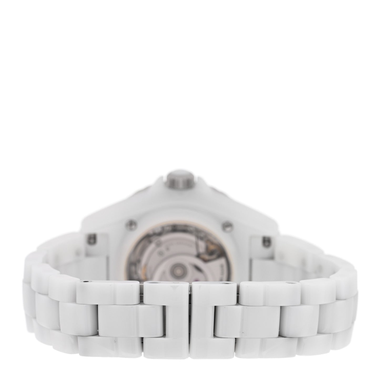Stainless Steel Ceramic Diamond Bezel 33mm J12 Automatic Watch White