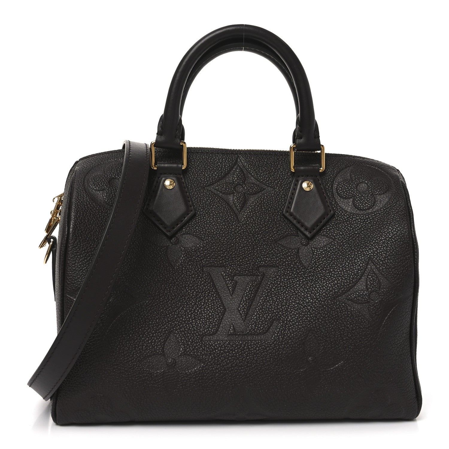 Louis Vuitton Empreinte Monogram Giant Speedy Bandouliere 25 Chocolate 2 of 16