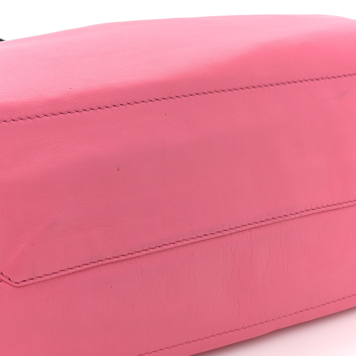 Prada Nappa Antique Reversible Tote Black Pink 14 of 22