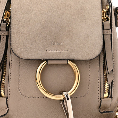 Chloe Suede Calfskin Mini Faye Backpack Motty Grey 8 of 16