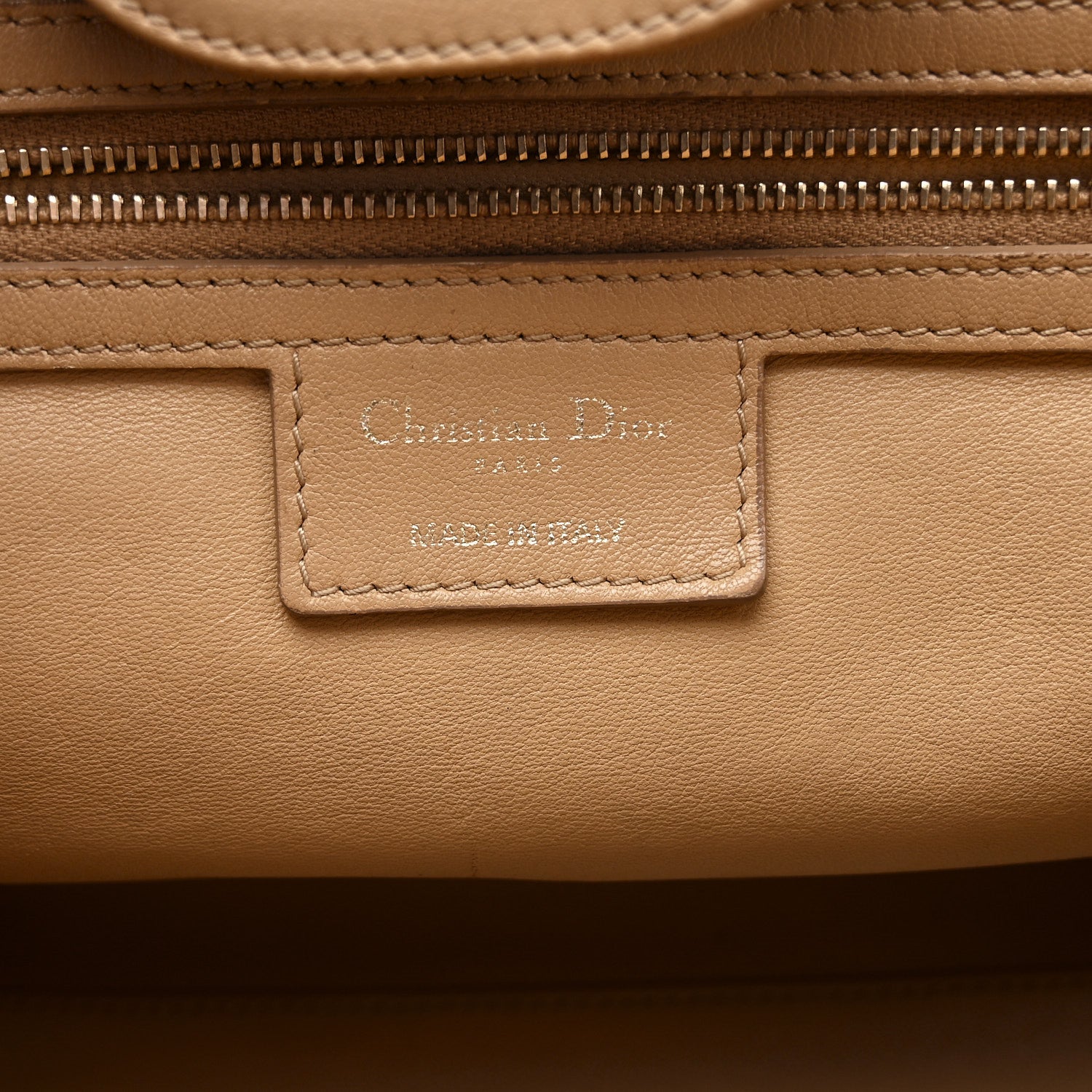 Christian Dior Gaufre Lambskin Cannage Delices Tote Beige 6 of 14