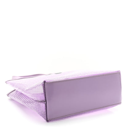 Prada Sequin Mesh Small Tote Bag Lilium 5 of 10