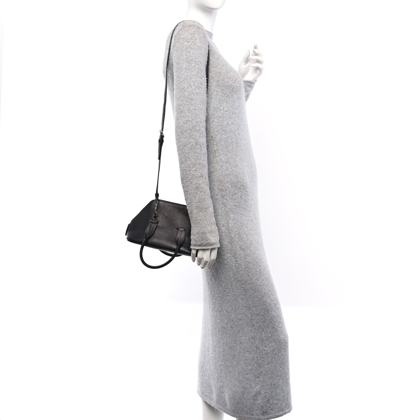 Saddle Calfskin Mini Devon Bag Black