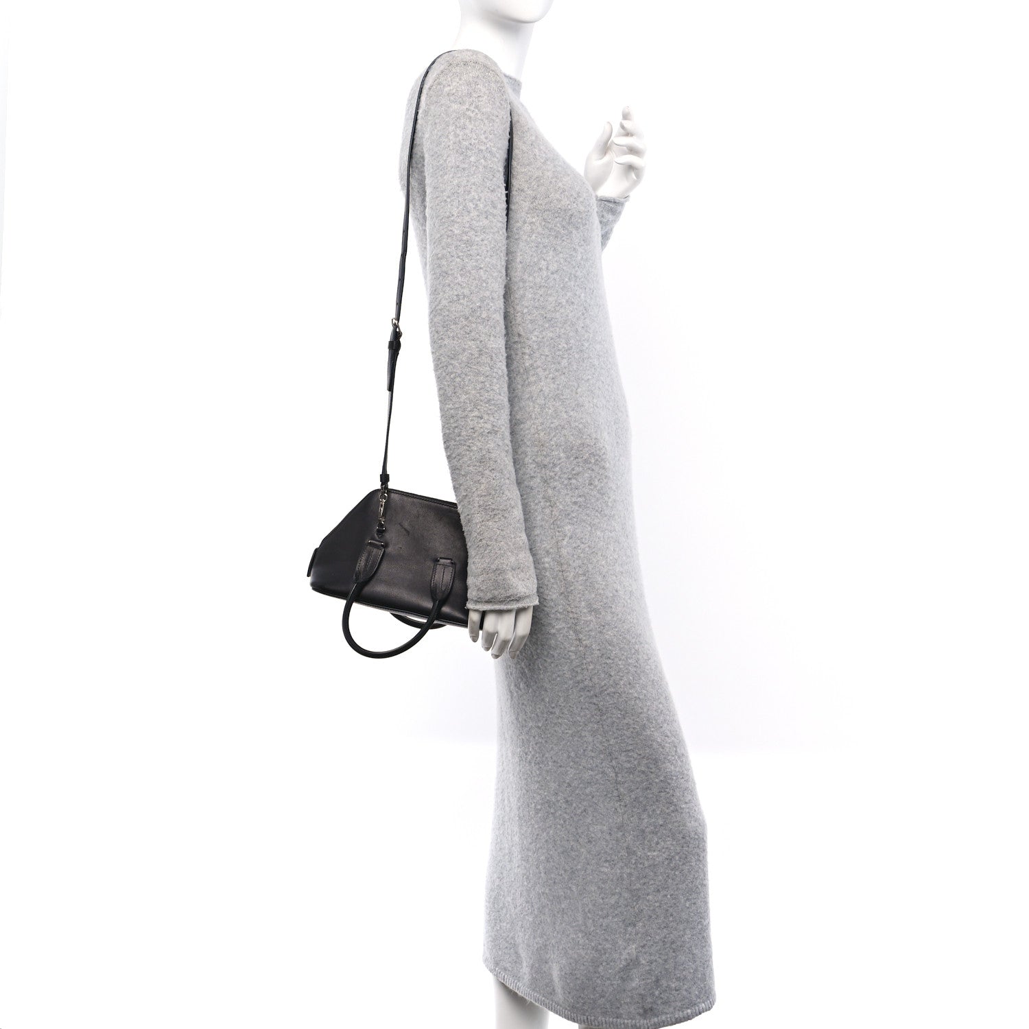 The Row Saddle Calfskin Mini Devon Bag Black 2 of 9