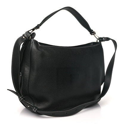 Christian Dior Grained Calfskin Saddle Soft Bag Black 3 of 9