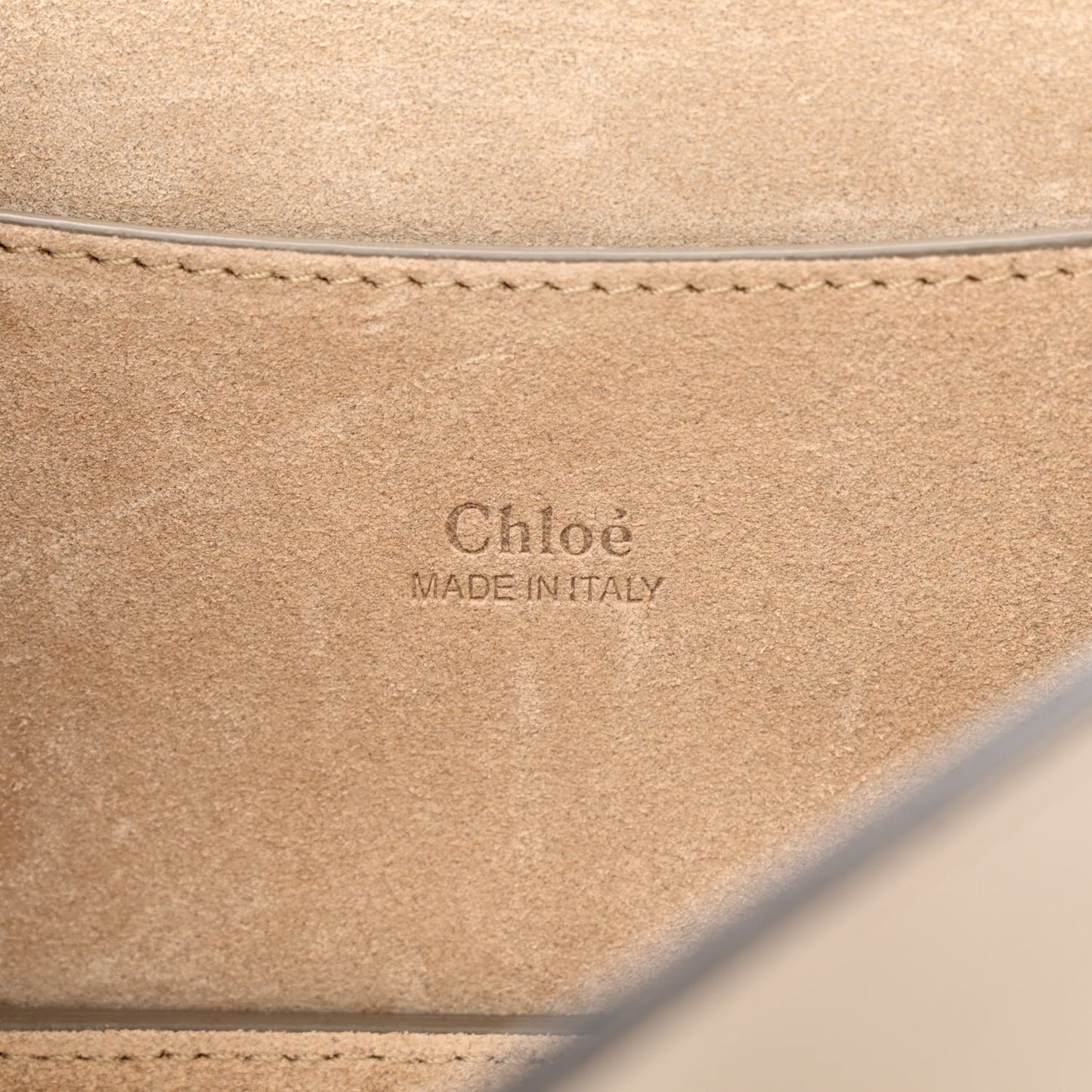 Calfskin Suede Mini Chain Faye Shoulder Bag Motty Grey