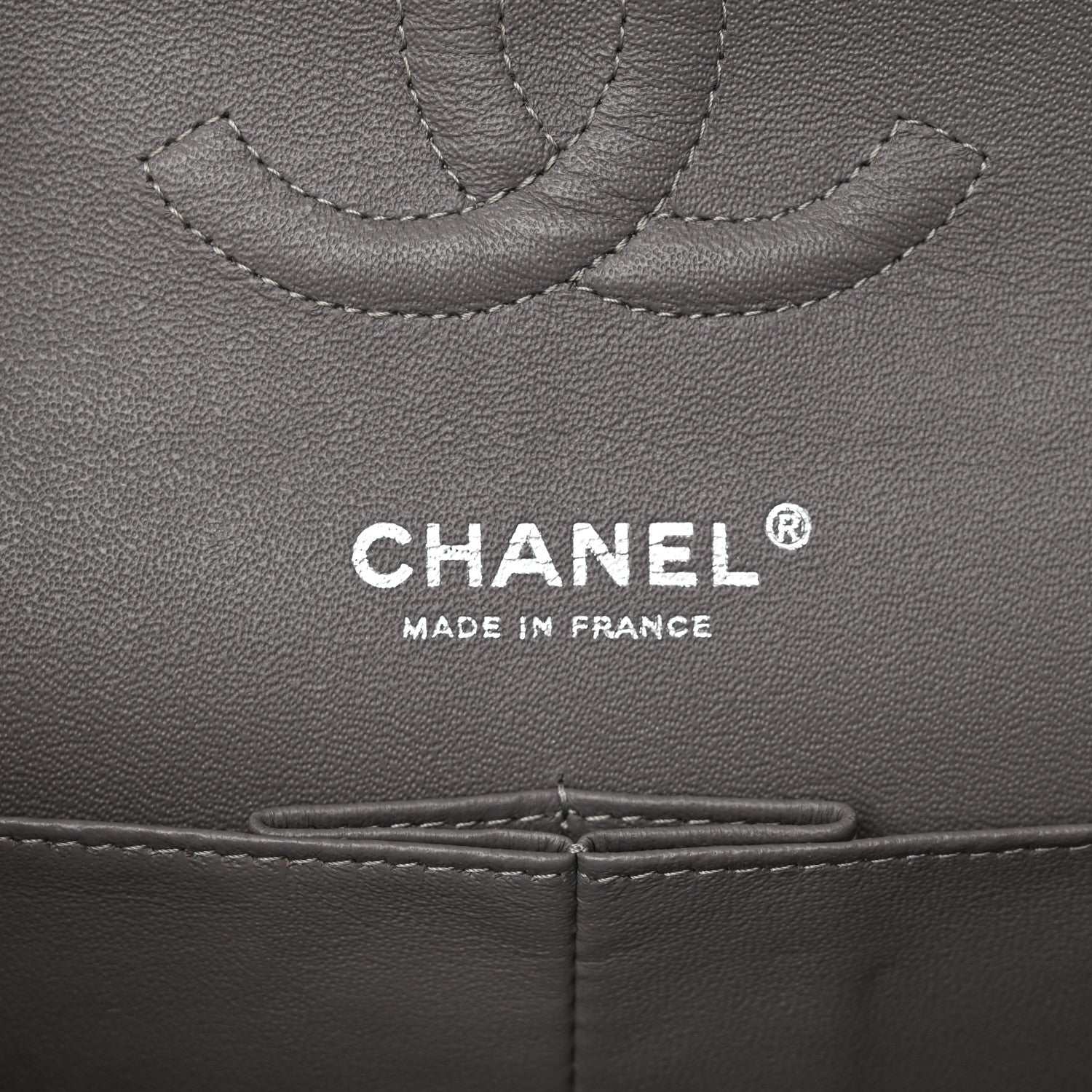 Chanel Caviar Quilted Medium Double Flap Grey 6 of 10