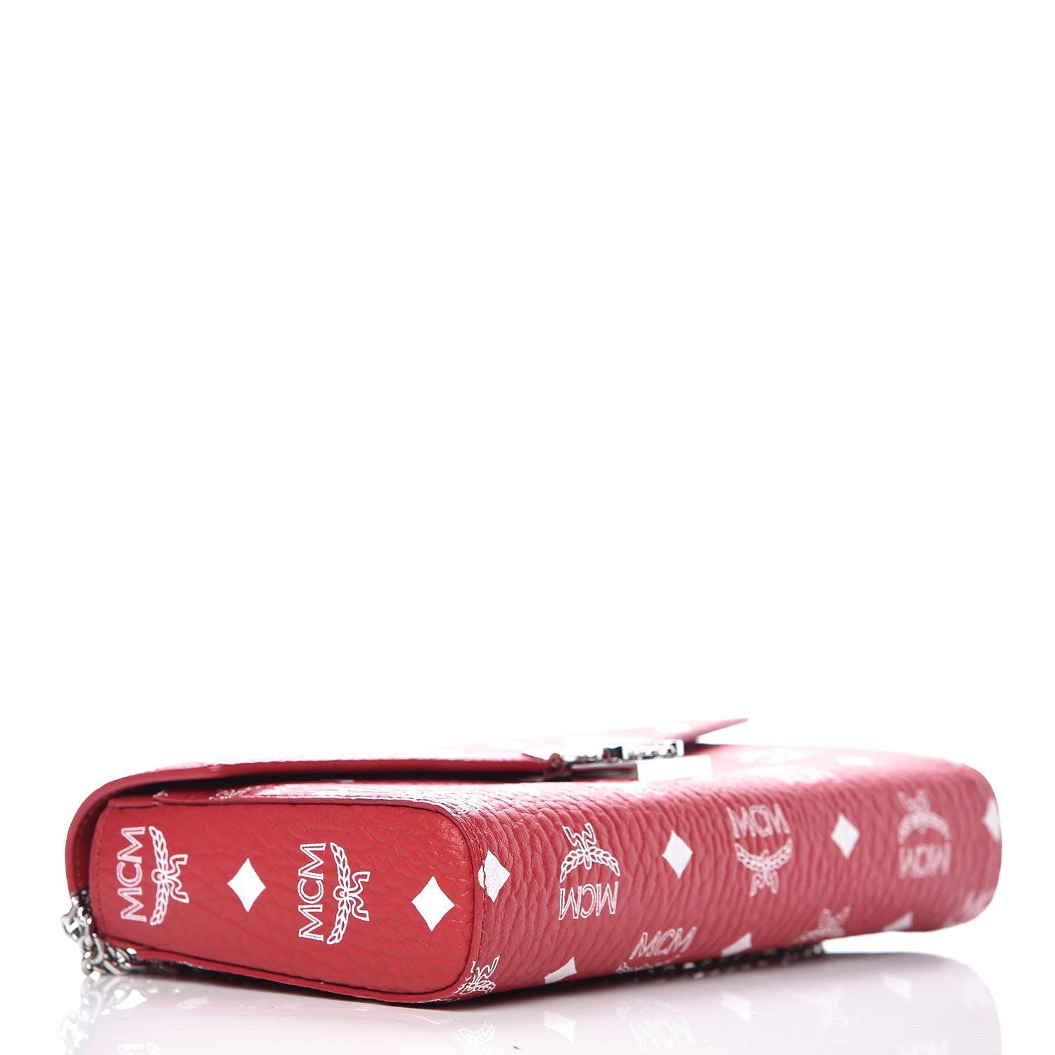 MCM Visetos Monogram Medium Millie Crossbody Bag Ruby Red 4 of 8