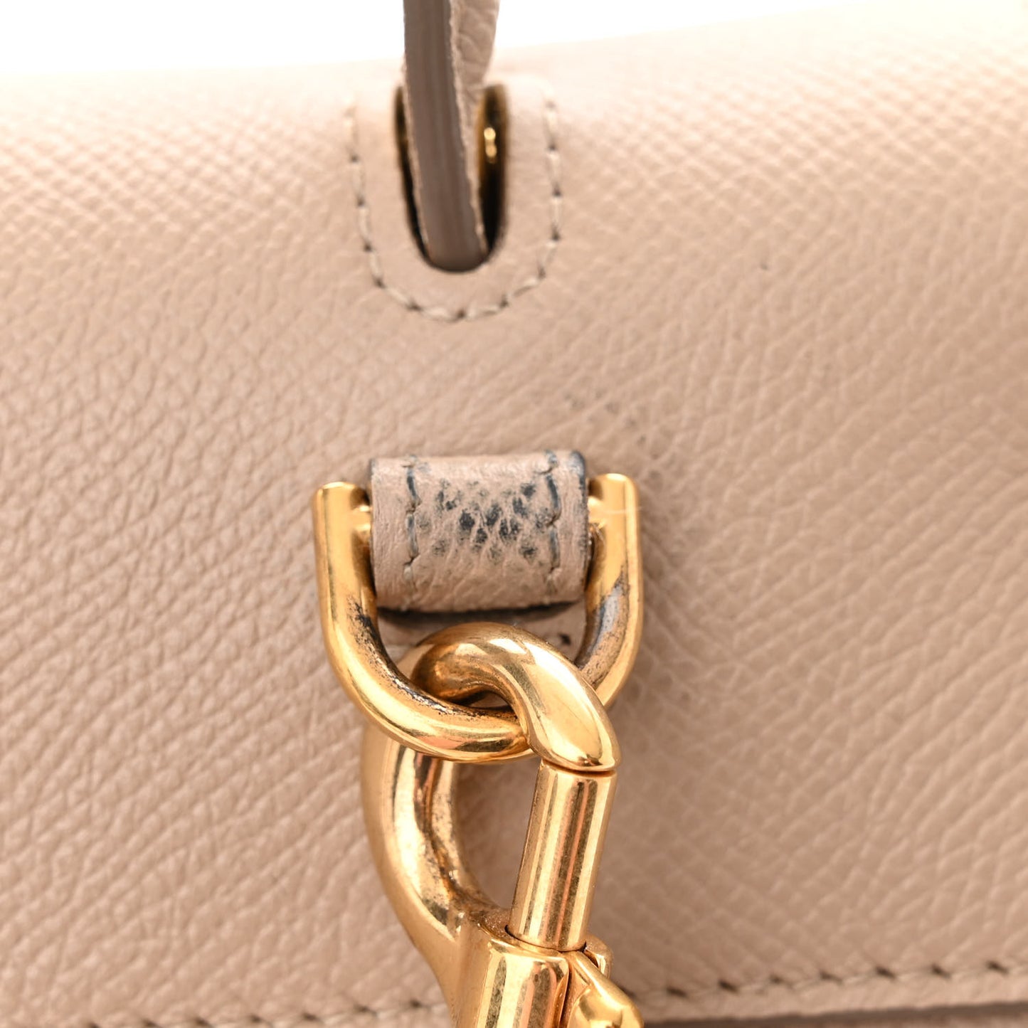 Baby Grained Calfskin Micro Belt Bag Light Taupe