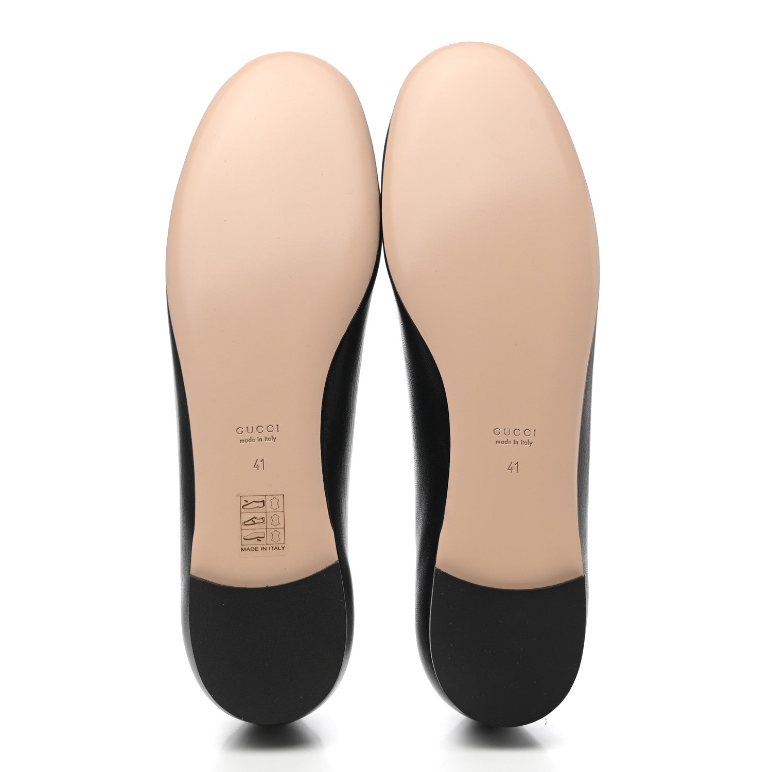 Gucci Malaga Kid Interlocking G Pearl Scalloped Flats 41 Black 5 of 9