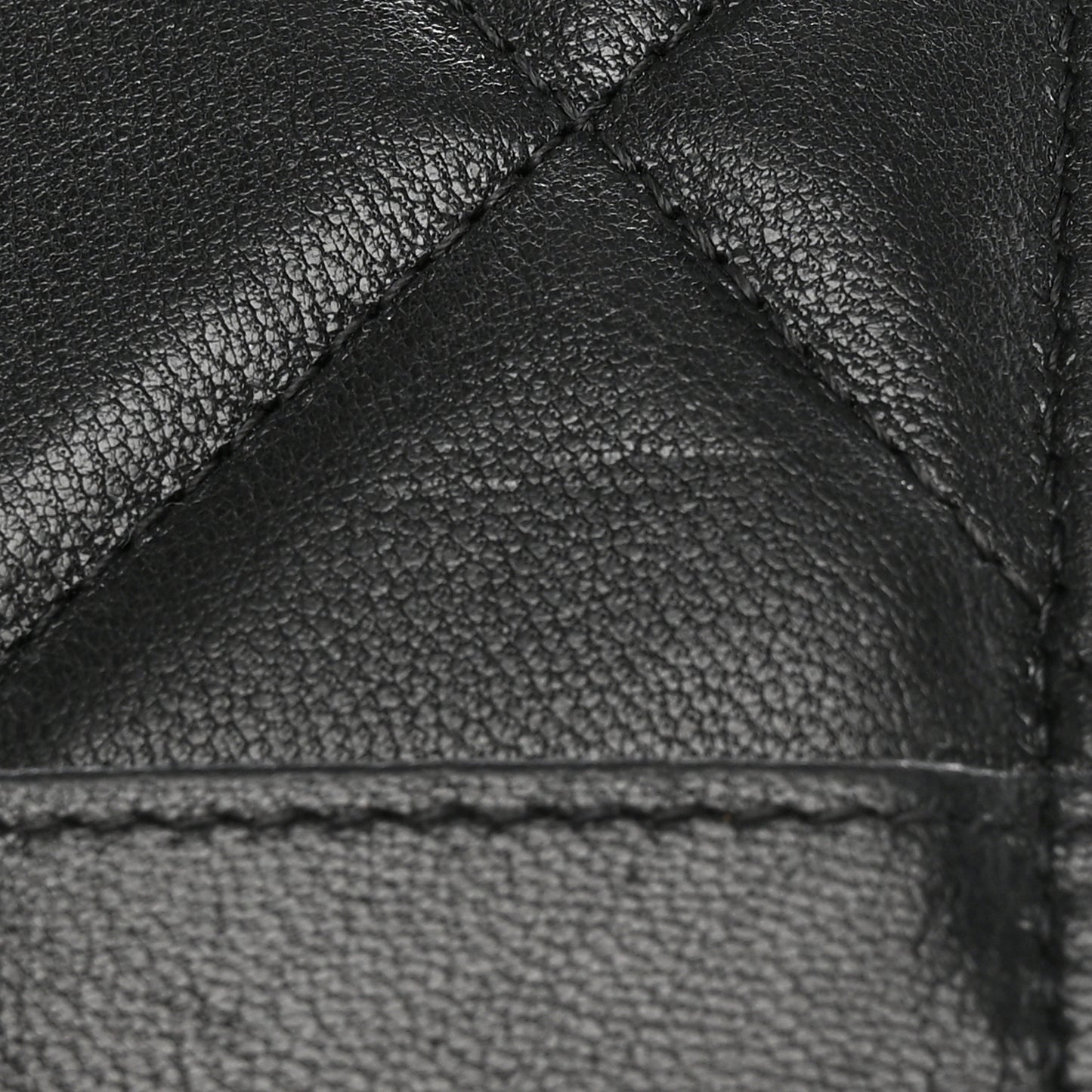 Goatskin Quilted Chanel 19 Phone and Card Holder Black