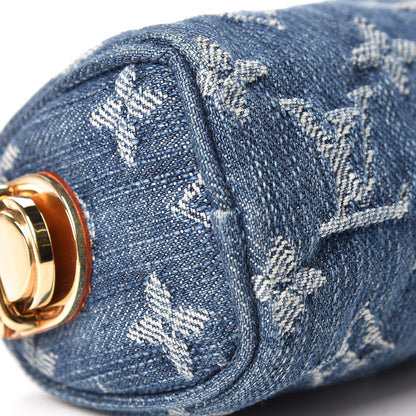 Louis Vuitton Monogram Denim Pochette Speedy PM Key Holder Blue 8 of 9