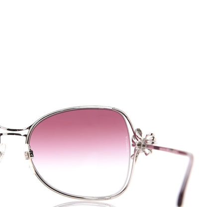 Chanel Butterfly Bow Sunglasses 4180 Silver Burgundy 5 of 8