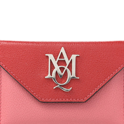 Alexander McQueen Calfskin Insignia Envelope Card Holder Pink Red 7 of 8
