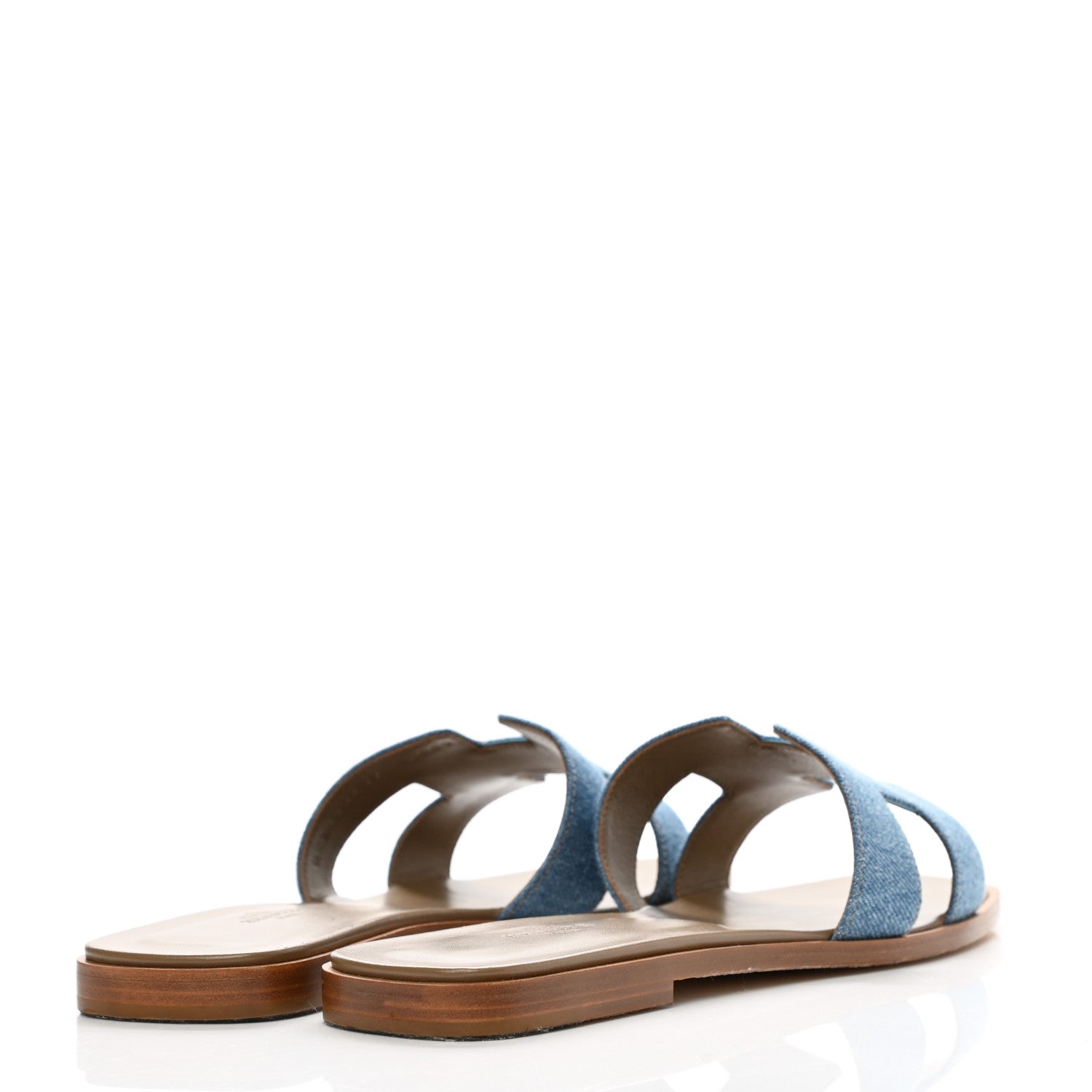 Hermes Denim Canvas Oran Sandals 41 Bleu Clair 4 of 9