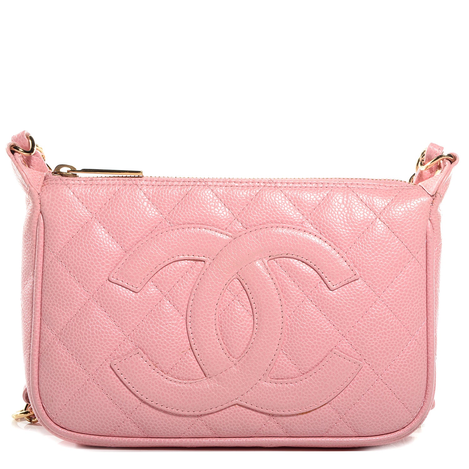 Chanel Caviar Quilted Timeless Shoulder Bag Pink 1 of 8