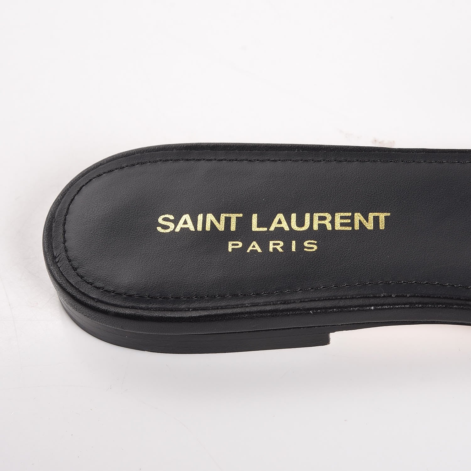 Saint Laurent Calfskin Nu Pied 05 Slide Sandals 38.5 Black 9 of 12