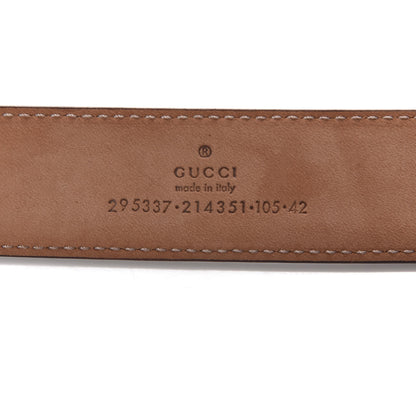 Gucci Calfskin Trademark Logo Belt 105 42 Brown 4 of 8