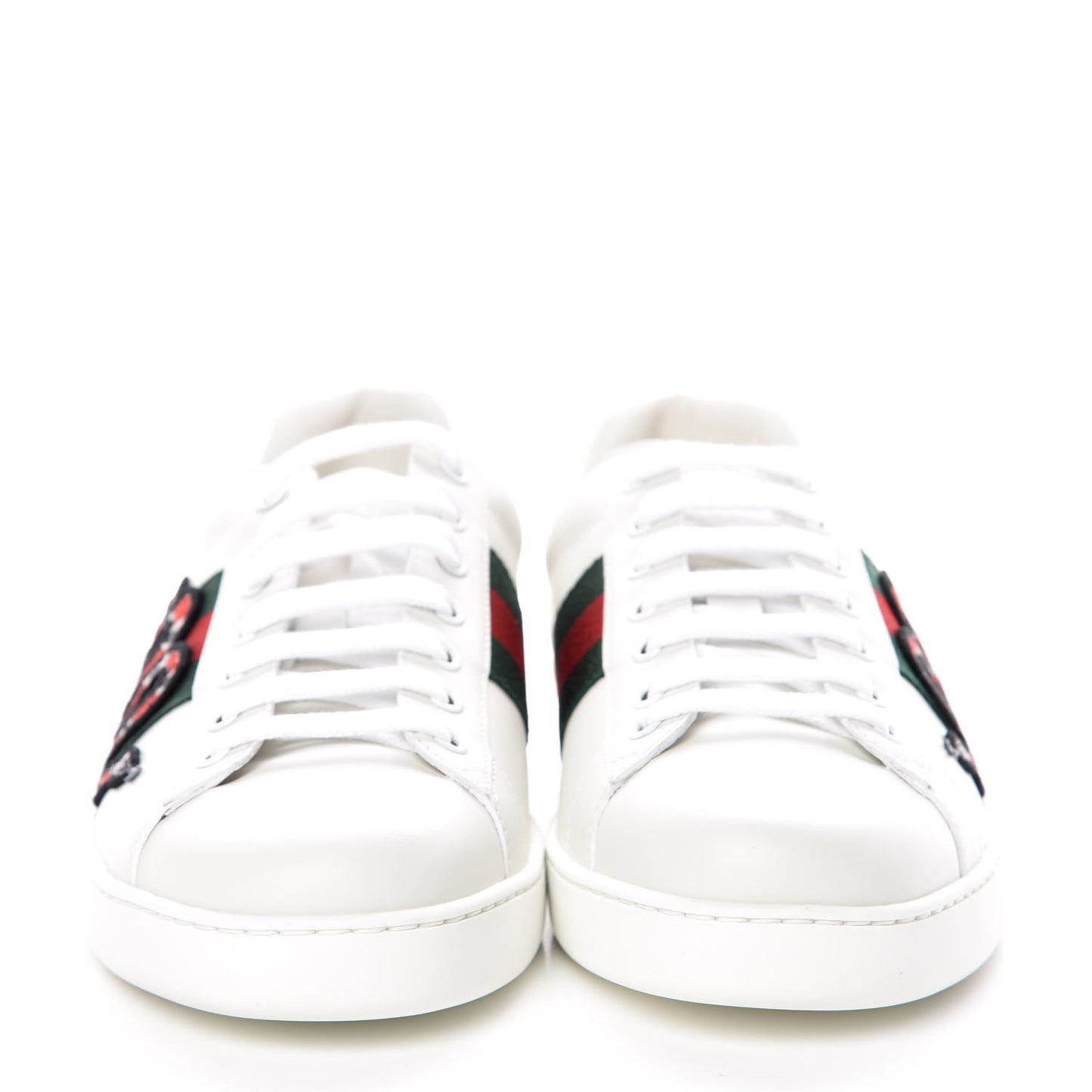 Calfskin Ayers Web Kingsnake Embroidered Mens Ace Sneakers 9 Green Red