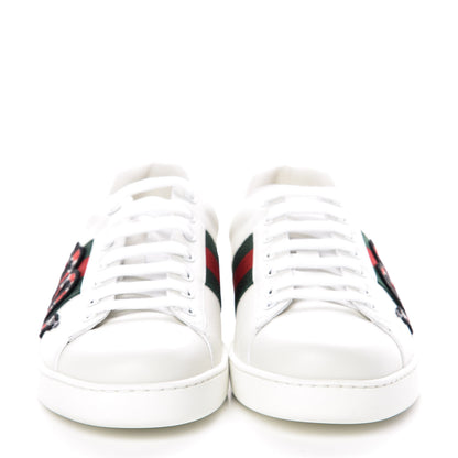 Gucci Calfskin Ayers Web Kingsnake Embroidered Mens Ace Sneakers 9 Green Red 2 of 9