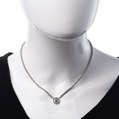 David Yurman Sterling Silver 14K Yellow Gold Cookie Pendant Necklace 2 of 5