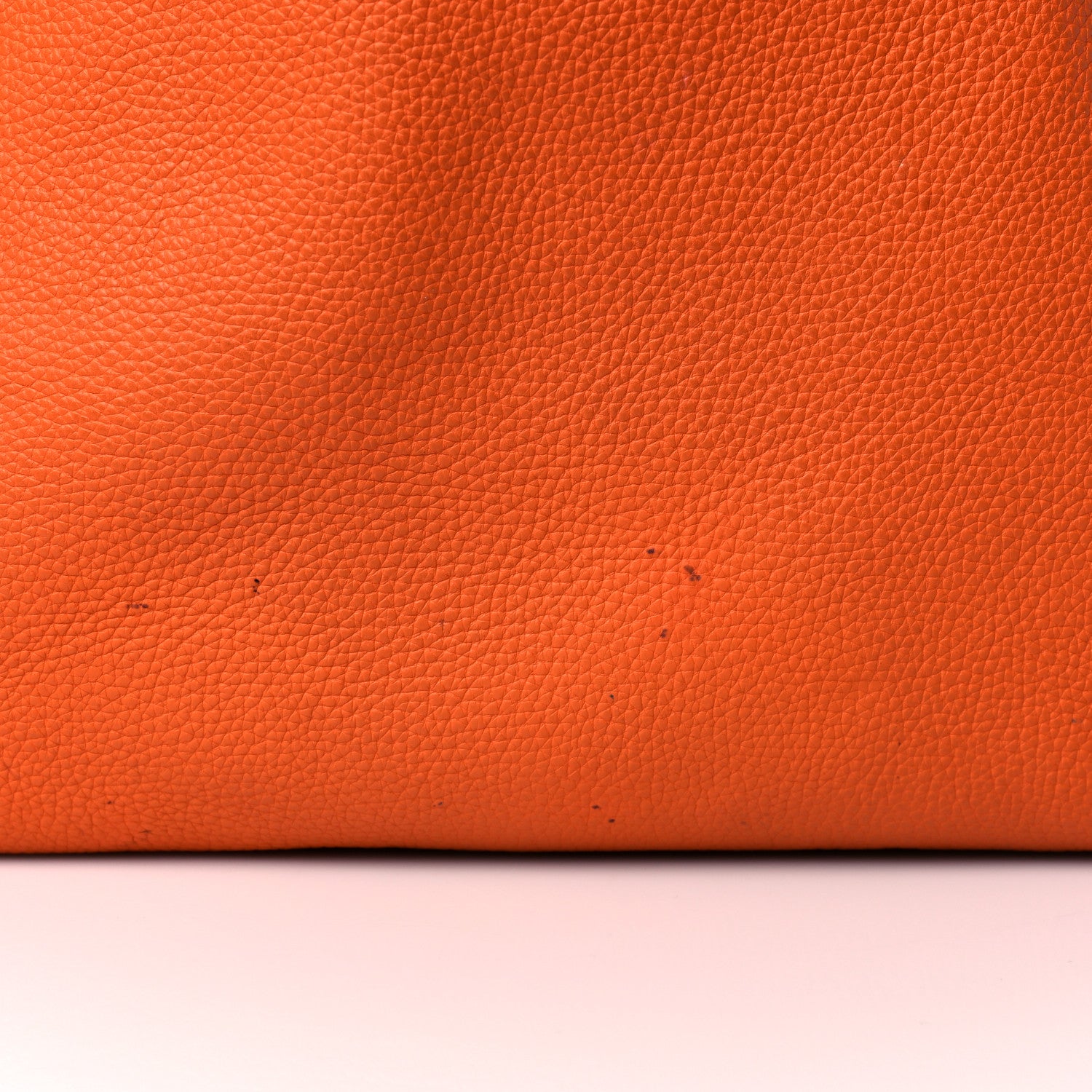 Hermes Taurillon Clemence Double Sens 36 Reversible Tote Etoupe Orange 18 of 21